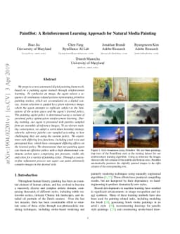 PaintBot: A Reinforcement Learning Approach for Natural Media Painting