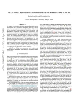 Multi-modal Blind Source Separation with Microphones and Blinkies