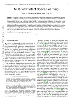 Multi-View Intact Space Learning