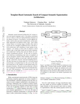 Template-Based Automatic Search of Compact Semantic Segmentation
  Architectures