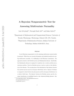 A Bayesian Nonparametric Test for Assessing Multivariate Normality