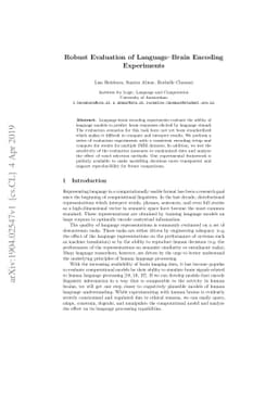 Robust Evaluation of Language-Brain Encoding Experiments