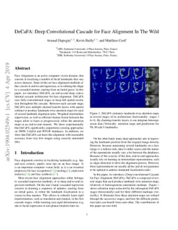 DeCaFA: Deep Convolutional Cascade for Face Alignment In The Wild