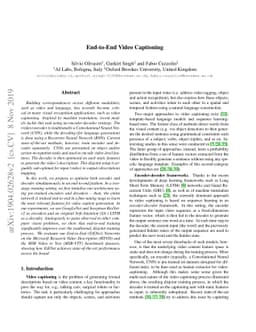 End-to-End Video Captioning
