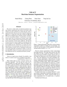 YOLACT: Real-time Instance Segmentation