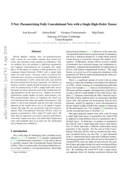 T-Net: Parametrizing Fully Convolutional Nets with a Single High-Order
  Tensor