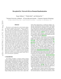 DeceptionNet: Network-Driven Domain Randomization