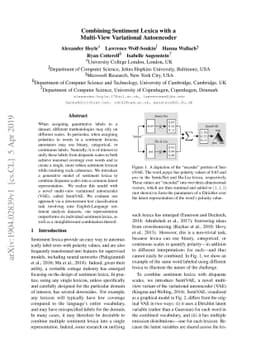 Combining Sentiment Lexica with a Multi-View Variational Autoencoder