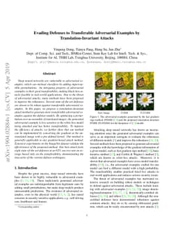 Evading Defenses to Transferable Adversarial Examples by
  Translation-Invariant Attacks