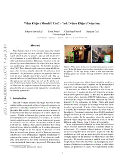 What Object Should I Use? - Task Driven Object Detection