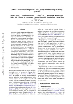 Outlier Detection for Improved Data Quality and Diversity in Dialog
  Systems