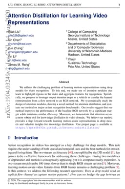 Attention Distillation for Learning Video Representations