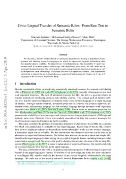 Cross-Lingual Transfer of Semantic Roles: From Raw Text to Semantic
  Roles