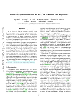 Semantic Graph Convolutional Networks for 3D Human Pose Regression