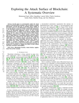Exploring the Attack Surface of Blockchain: A Systematic Overview