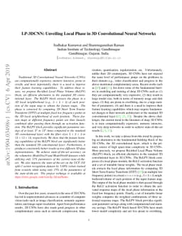LP-3DCNN: Unveiling Local Phase in 3D Convolutional Neural Networks