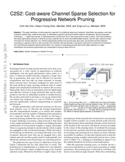 C2S2: Cost-aware Channel Sparse Selection for Progressive Network
  Pruning