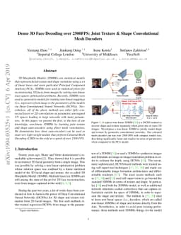 Dense 3D Face Decoding over 2500FPS: Joint Texture & Shape Convolutional
  Mesh Decoders