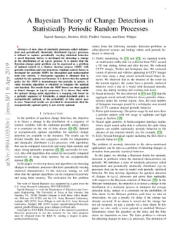A Bayesian Theory of Change Detection in Statistically Periodic Random
  Processes