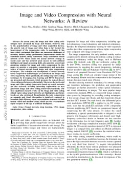 Image and Video Compression with Neural Networks: A Review