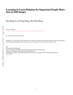Learning to Learn Relation for Important People Detection in Still
  Images