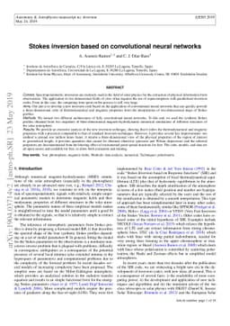 Stokes Inversion based on Convolutional Neural Networks