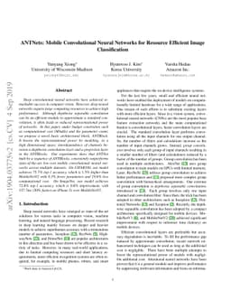 ANTNets: Mobile Convolutional Neural Networks for Resource Efficient
  Image Classification