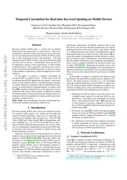 Temporal Convolution for Real-time Keyword Spotting on Mobile Devices