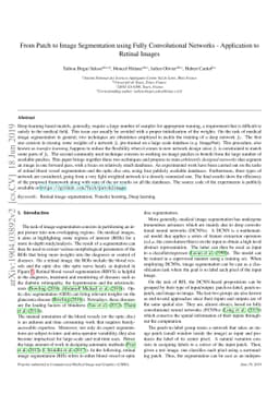 From Patch to Image Segmentation using Fully Convolutional Networks --
  Application to Retinal Images