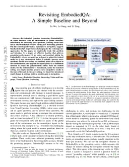 Revisiting EmbodiedQA: A Simple Baseline and Beyond