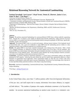 Relational Reasoning Network (RRN) for Anatomical Landmarking