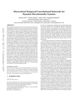 Hierarchical Temporal Convolutional Networks for Dynamic Recommender
  Systems