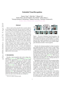 Embodied Visual Recognition
