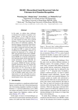 HiGRU: Hierarchical Gated Recurrent Units for Utterance-level Emotion
  Recognition
