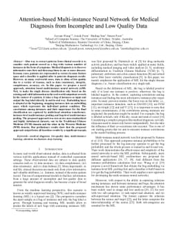 Attention-based Multi-instance Neural Network for Medical Diagnosis from
  Incomplete and Low Quality Data