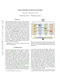 Intra-Ensemble in Neural Networks