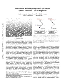 Hierarchical Planning of Dynamic Movements without Scheduled Contact
  Sequences