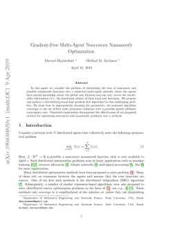Gradient-Free Multi-Agent Nonconvex Nonsmooth Optimization