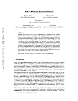 Active Domain Randomization