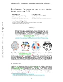 DeepSphere: towards an equivariant graph-based spherical CNN