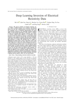 Deep Learning Inversion of Electrical Resistivity Data