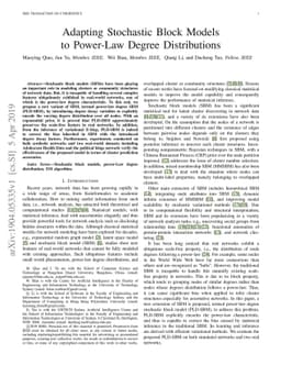 Adapting Stochastic Block Models to Power-Law Degree Distributions