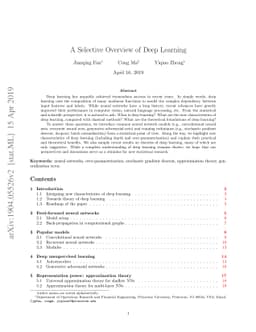 A Selective Overview of Deep Learning