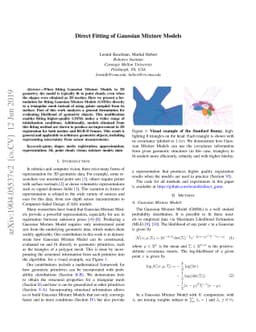 Direct Fitting of Gaussian Mixture Models