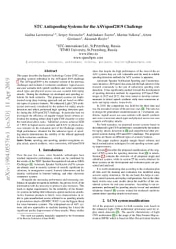 STC Antispoofing Systems for the ASVspoof2019 Challenge