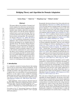 Bridging Theory and Algorithm for Domain Adaptation