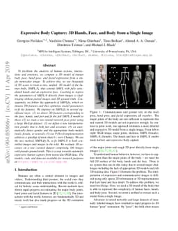 Expressive Body Capture: 3D Hands, Face, and Body from a Single Image