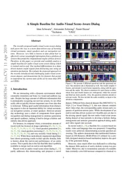 A Simple Baseline for Audio-Visual Scene-Aware Dialog
