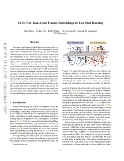 TAFE-Net: Task-Aware Feature Embeddings for Low Shot Learning