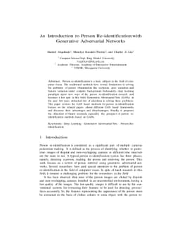 An Introduction to Person Re-identification with Generative Adversarial
  Networks